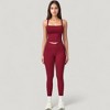 Anna-Kaci Active Women's High Waist Crossover Lounge Leggings with Full Length Slim Fit and Flattering Waistband - 3 of 4