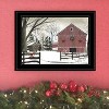 "Christmas Barn" by Billy Jacobs Ready to Hang Framed Print, Black Frame - 4 of 4