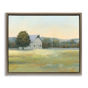 Stupell Industries Rural Countryside Cottage Black Framed Floater Canvas Wall Art - 1 of 4