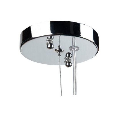 Ravenna Mini Chrome Pendant with Sea Shell Mosaic 5" Shade