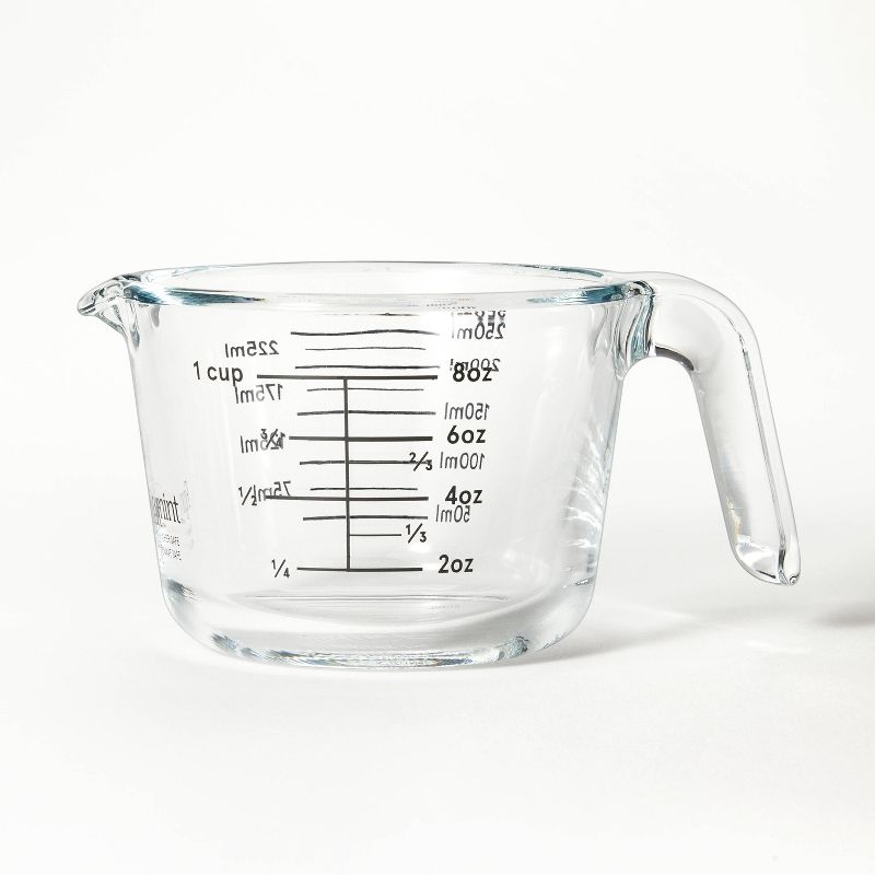 1 Cup Glass Measuring Cup Clear - Figmint&#8482;, 1 of 6