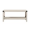 Farmhouse Metal-X Coffee Table with Lower Shelf - 2 of 4