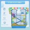 5 Tier Hamster Cage with Tubes Tunnels Exercise Wheel Water Bottle and Food Bowl Small Animal Habitat for Gerbils - LAOTIES - 4 of 4