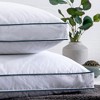 Peace Nest Medium-Firm Gusseted Goose Feather Down Bed Pillow Set of 2 - 2 of 4