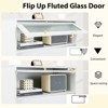 Tangkula 2PCS 3 Drawer Dresser 37.5" Tall Dresser Chest of Drawers w/ Flip-up Fluted Glass Door - 4 of 4