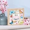 The Lakeside Collection Butterfly Wood Decor Block Sign Hanging Sign Or Butterfly Block Sign - 2 of 4
