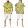 LA LEELA Men's Button Down Short Sleeves Casual Hawaiian Shirt Beach Aloha Party Summer Holidays Vacation Shirts For Mens - 3 of 4