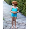 City Threads USA-Made UPF 50+ Girls Flounce Bikini Top - image 3 of 4