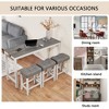 4-Piece Bar Height Dining Set with Power Outlet and 3 Padded Stools - 4 of 4