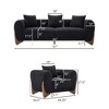 Modern Boucle Fabric Sofa Set - 1 Sofa and 2 chairs with Sleek Wooden Legs for Living Room or Home Office - Morden Fort - 2 of 4