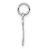 Black Bow Jewelry 14k White Gold, Hannah Collection, Mini Initial B Shamrock Key Charm - 2 of 4