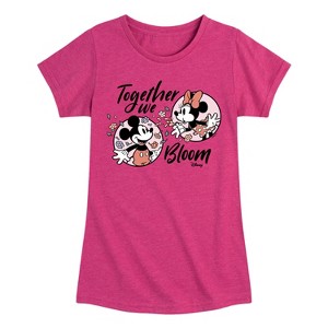 Girls' - Disney - Mickey & Minnie Fitted Short Sleeve Graphic T-Shirt - 1 of 4