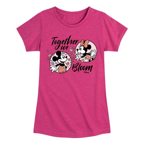 Girls' - Disney - Mickey & Minnie Fitted Short Sleeve Graphic T-Shirt - image 1 of 4