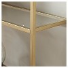 Crosley 80.5" Aimee Etagere Gold: Modern Style, 4-Tier, Tempered Glass Shelves, Steel Frame - image 3 of 4