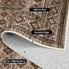 Acekool Machine Washable Area Rug, Geometric Low Pile Non Slip Soft Carpet for Living Room, Bedroom, Farmhouse - 3 of 4