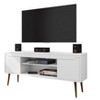 Sapphtopaz 63" Modern TV Stand for TVs Up to 60" with Open Shelf & Cabinet Console Table with Splayed Wood Legs TV Stand for Living Room - 3 of 4