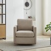 Chenille Swivel Accent Chair with Upholstered and Removable Cushion,360° Swivel Club Chair for Bedroom, Modern Lounge Armchair for Apartment-Koiai - 2 of 4