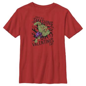 Boy's Marvel Valentine's Day Hulk Smashing T-Shirt