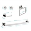 OUTSUPPLY 5-Piece Bathroom Set, Rustproof Wall Mounted Hardware for Bath, Kitchen, Towel Bar, Hooks - 2 of 4