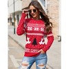 Clearlove Women's Long Sleeve Ugly Christmas Sweater Reindeer Knit Pullover Tops - 3 of 4