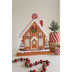 Christmas Gingerbread House – Holiday Tabletop Decoration – 24"Tall by Kalalou - 1 of 4