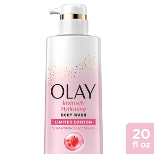 Olay Intensely Hydrating Body Wash with Hyaluronic Serum Complex - Strawberry Fizz - 20 fl oz - 1 of 4