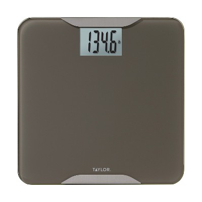 Taylor LCD Body Weight Scale Battery Powered Brushed Stainless Steel 400lb  Capacity 