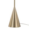 Cone 64" Contemporary Metal Floor Lamp in Gold Metal with White Linen Shade from Grandview Gallery by LumiSource - 4 of 4