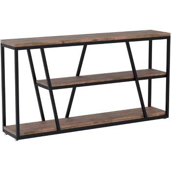 Tribesigns 3-Tier Console Table, 59" Entryway Table with Storage