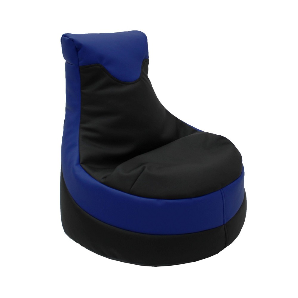 Factory Direct Partners SoftScape Little Gamer Kids' Bean Bag Black/Blue: Upholstered Chair, Indoor Use, Ages 2+