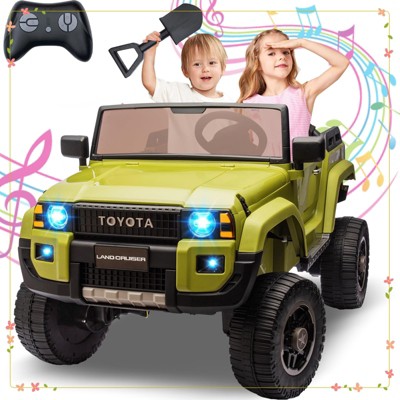 Toyota Licensed 24V Kids Electric Ride-On Car w/Parent Remote Control, 4WD/2WD Switch