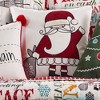 Santa Claus Lane Holiday Decorative Pillow White - Levtex Home - 3 of 4