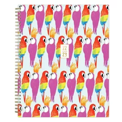 2022-23 Academic Planner Printed Weekly/Monthly 8.5"x11" Bird is the Word - Bouffants and Broken Hearts