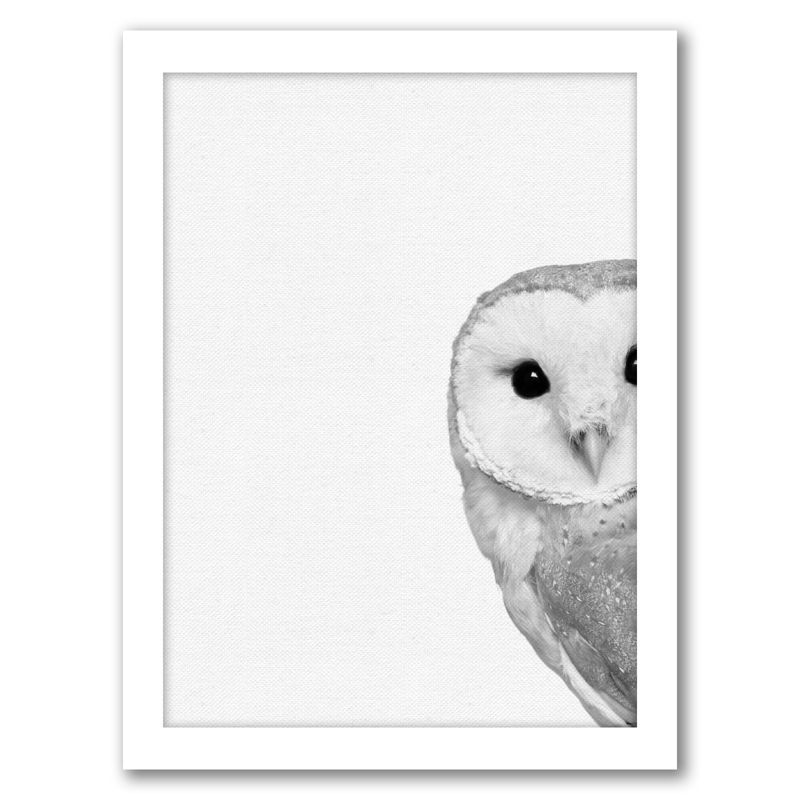 Americanflat Animal Minimalist Barn Owl By Nuada Framed Print Wall Art, 1 of 8