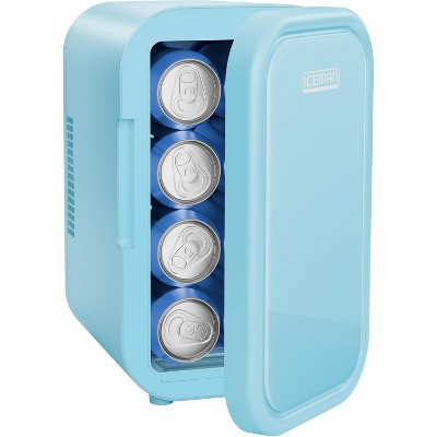 ICEMAN Portable Mini Fridge w/ 8 12oz Can Capacity, Cools and Heats, Car Plug Included
