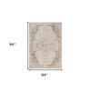 Cream And Brown Medallion Area Rug - 3 of 4