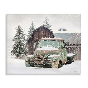 Stupell Industries Winter Rural Vintage Truck & Barn, 40" x 30" - 1 of 4