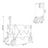 YONWAY Heavy-Duty All-Terrain Folding Utility Wagon Cart with Large Beach Wheels, Adjustable Handle,480lbs Capacity,for Camping, Beach,Orang - 3 of 4