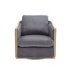 CAVINAS 360° Swivel Barrel Chair,Accent Armchair with High-Density Foam Cushion for Living Room,Bedroom,Hotel - 2 of 4