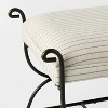 Metal Bench Brown Metal Performance Stripe Fabric Brown Metal - Threshold™ designed with Studio McGee; Assembly Required - 4 of 4