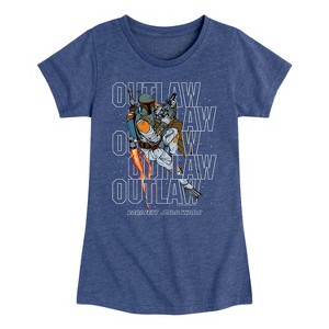 Girls' - Star Wars - Outlaw Boba Fett Fitted Short Sleeve Graphic T-Shirt - 1 of 4
