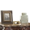 Acme Furniture Jardena Accent Table Natural Marble Top/Cherry Oak - 2 of 4