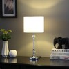 19.25" Audrey Twisted Crystal Table Lamp Silver - Ore International: Elegant Linen Shade, UL Listed, Modern Decor - 4 of 4