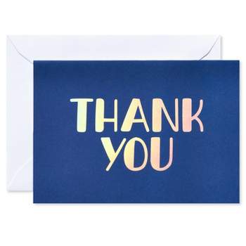 24ct Thank You Cards with Envelopes Navy - Spritz™