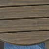 CAVINAS Rustic Outdoor Accent Table with Classic Slat Panel Design Tabletop, Acacia Wood Patio Side Table, Weather-Resistant Outdoor End Table - 3 of 4