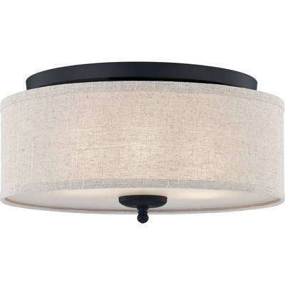 Quoizel Lighting Blanche 3 - Light Flush Mount in  Matte Black