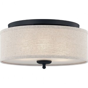 Quoizel Lighting Blanche 3 - Light Flush Mount in  Matte Black - 1 of 4