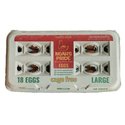 Noah's Pride Cage Free Large White Eggs - 18ct