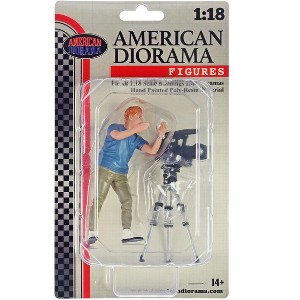 "On-Air" Figure 5 with Standing Camera for 1/18 Scale Models by American Diorama - 1 of 3