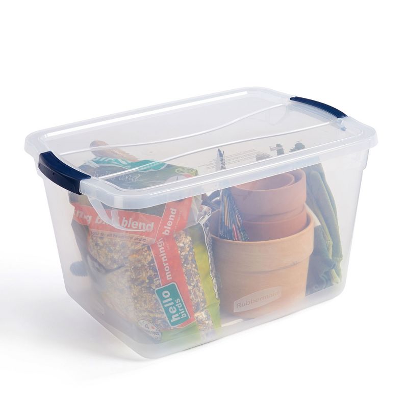 Rubbermaid Cleverstore Clear Latching Stackable Plastic Storage Tote Containers with Lids for Home and Office Organization, 4 of 8
